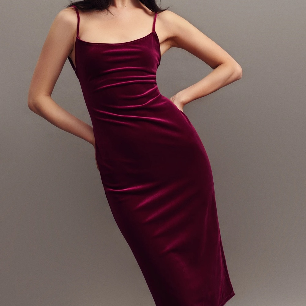 Reformation Merel Velvet Dress; NWT